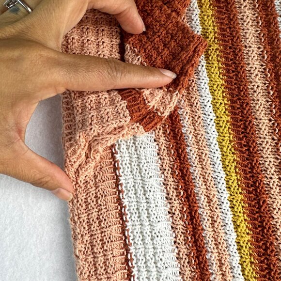 ❌SOLD❌ Free People Sunset Lollipop Womens Size Small Orange Brown Striped Boho - Picture 11 of 12